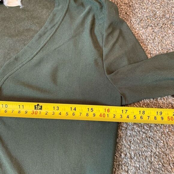 Vintage Boutique Europa Sheer Green Embroidered Cardigan Top Blouse Small - Picture 6 of 7